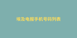 埃及电报手机号码列表