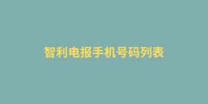 智利电报手机号码列表