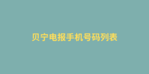 贝宁电报手机号码列表