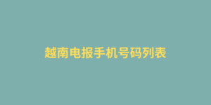 越南电报手机号码列表