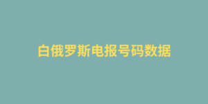 白俄罗斯电报号码数据